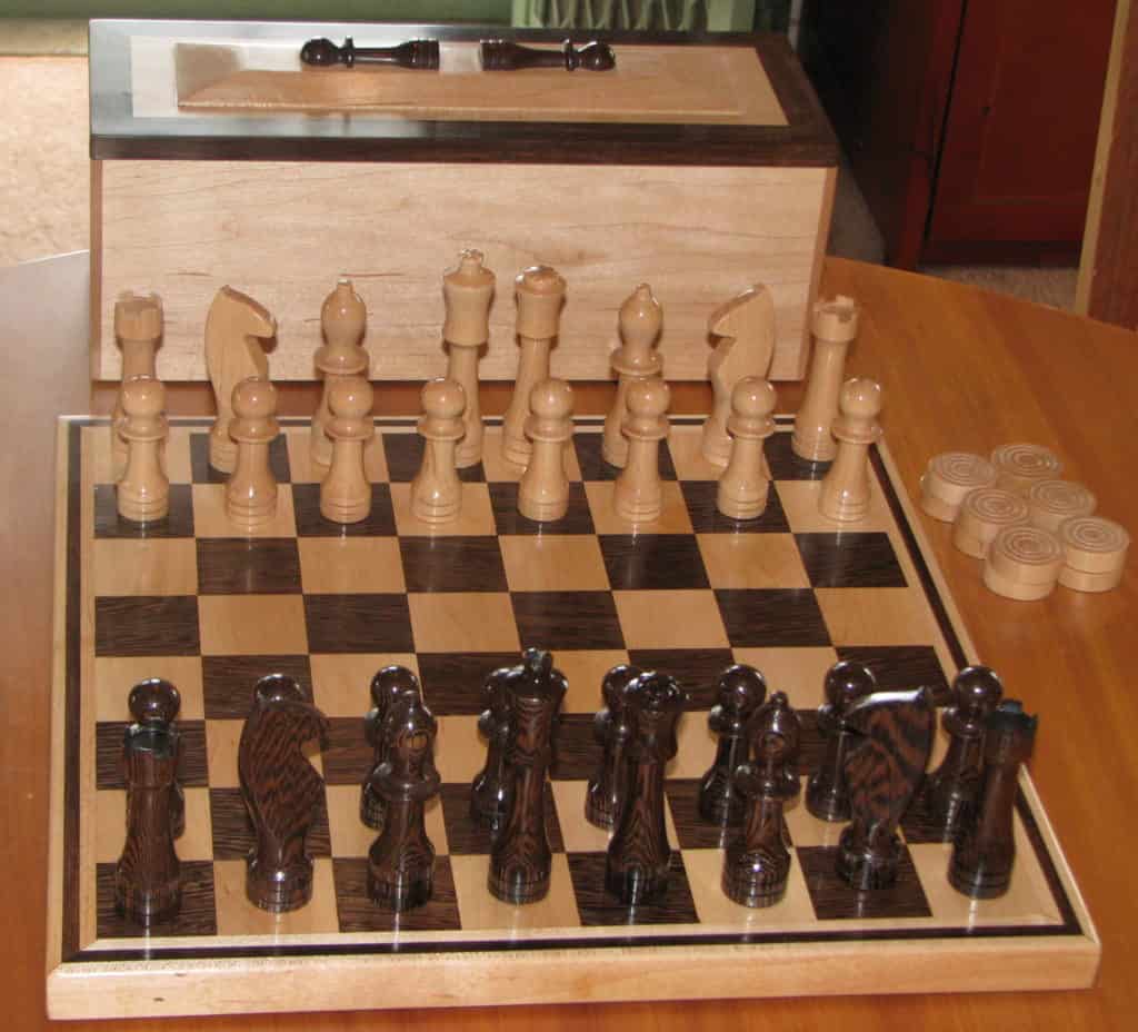 Maple & Wenge Chess board image